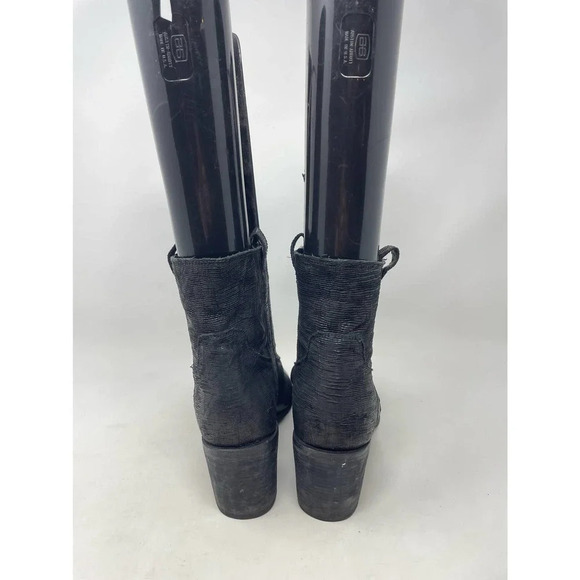 Eileen Fisher Black Textured Heeled Ankle Boots Size US‎ 8.5 - Picture 6 of 8